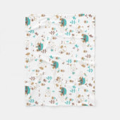 Paashaas en eierjacht patroon fleece deken (Voorkant)