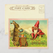 paashaas en gnoom feestdagenkaart (Voorkant / Achterkant)