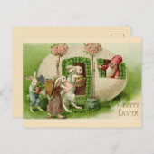  paashaas en gnoom paasgroeten briefkaart (Voorkant / Achterkant)