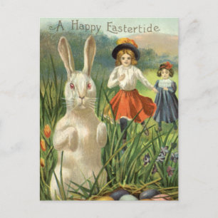  paashaas en kinderen Happy Eastertide Feestdagenkaart