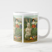 paashaas en kinderen Happy Eastertide Grote Koffiekop (Rechts)