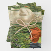  paashaas en kinderen Happy Eastertide Inpakpapier Vel (In situ)