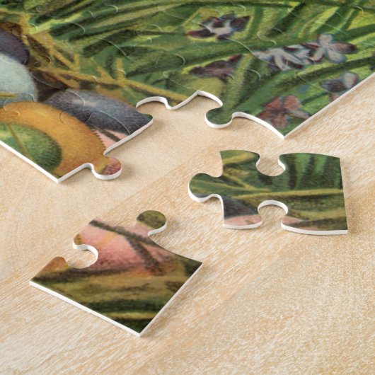 paashaas en kinderen Happy Eastertide Legpuzzel (Zijkant)