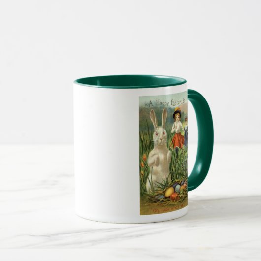  paashaas en kinderen Happy Eastertide Mok (Voorkant rechts)