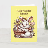  paashaas en kleurplaat kaart (Voorkant)