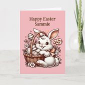  paashaas en kleurplaat kaart (Voorkant)