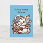  paashaas en kleurplaat kaart (Voorkant)