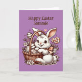  paashaas en kleurplaat kaart (Voorkant)