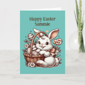  paashaas en kleurplaat kaart (Voorkant)