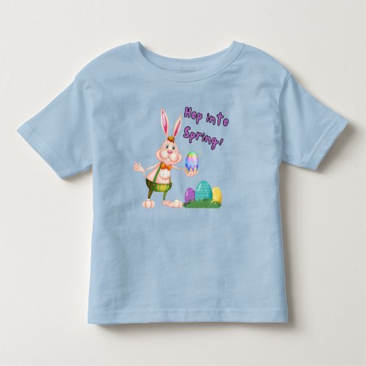 Paashaas en kleurrijke eieren kinder shirts (Voorkant)