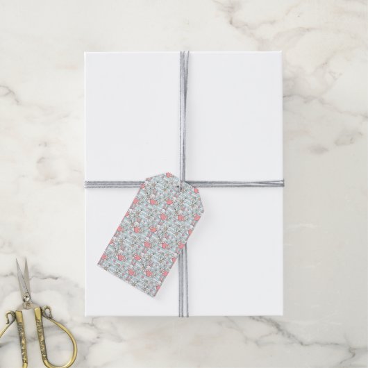 Paashaas en madeliefjes cadeaulabel (Met Touw)