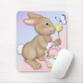 Paashaas en mand Mousepad Muismat (Met muis)