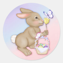 Paashaas en mand Sticker