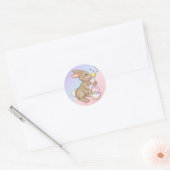 Paashaas en mand Sticker (Envelop)