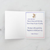 Paashaas en Vlinder Feestdagen Kaart (Binnen)