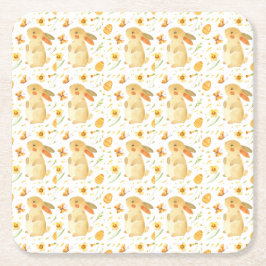 Paashaas en vlinders kartonnen onderzetters