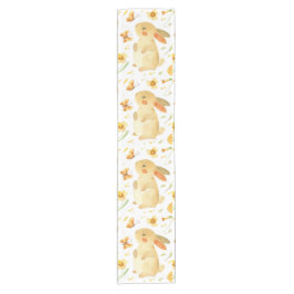 Paashaas en vlinders korte tafelloper