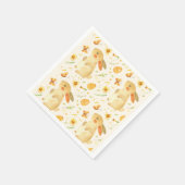 Paashaas en vlinders servet (Hoek)