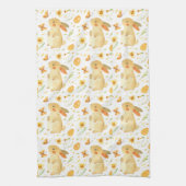 Paashaas en vlinders theedoek (Verticaal)