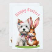 Paashaas en Westie Paas Kaart (Voorkant / Achterkant)