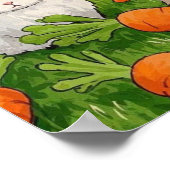 Paashaas en wortelen poster (Hoek)