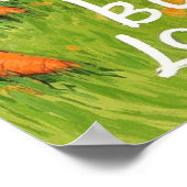 Paashaas en wortelen poster (Hoek)