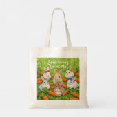 Paashaas en wortelen tote bag (Achterkant)