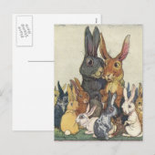  paashaas familie feestdagenkaart (Voorkant / Achterkant)