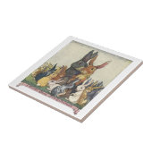  paashaas familie tegeltje (Zijkant)