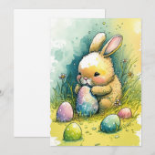 Paashaas Feestdagenkaart (Voorkant / Achterkant)