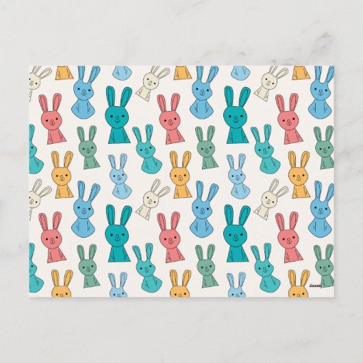 Paashaas Feestdagenkaart (Achterkant)