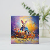 Paashaas Feestdagenkaart (Staand voorkant)