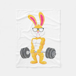 Paashaas Fitness Gym Workout Mannen Jongens Kinder Fleece Deken