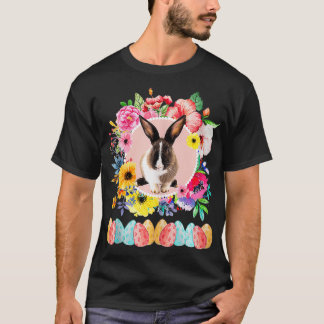 Paashaas Flower Egg Hunt Realistisch Konijn Schatt T-shirt