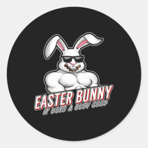 Paashaas Funny Gym Gymer Body Ronde Sticker