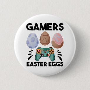 Paashaas Gamer Gaming Jongen Liefde Paaseieren Ronde Button 5,7 Cm