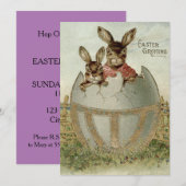 Paashaas gekleurd Boerderij Kaart (Voorkant / Achterkant)