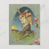 Paashaas Gekleurd Ei Zon Feestdagenkaart (Voorkant)