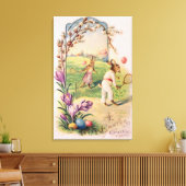 Paashaas gekleurd geschilderd ei tennis canvas afdruk (Insitu (Woonkamer))