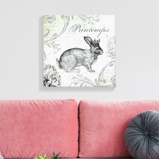 paashaas gespannen canvas (Insitu (Woonkamer))