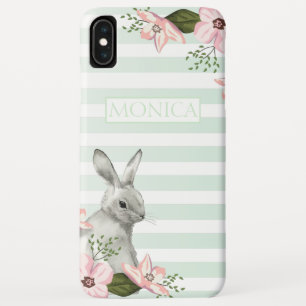 Paashaas gestreept monogram Case-Mate iPhone case