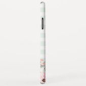 Paashaas gestreept monogram Case-Mate iPhone case (Achterkant/rechts)