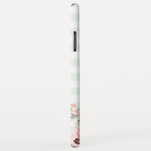 Paashaas gestreept monogram Case-Mate iPhone case (Achterkant/rechts)