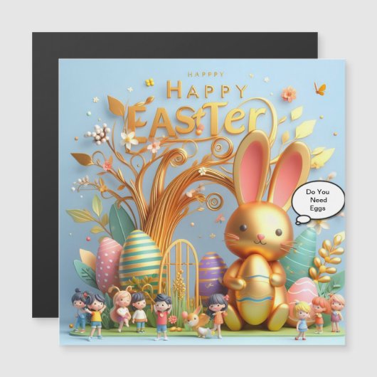 Paashaas gevuld met levendige tinten (Voorkant / Achterkant)