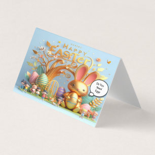 Paashaas gevuld met levendige tinten kaart