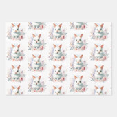 Paashaas Gezicht Pastel Wrapping Paper – Set van 3 (Voorkant)