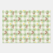 Paashaas Gingham Inpakpapier Vellen (Voorkant)