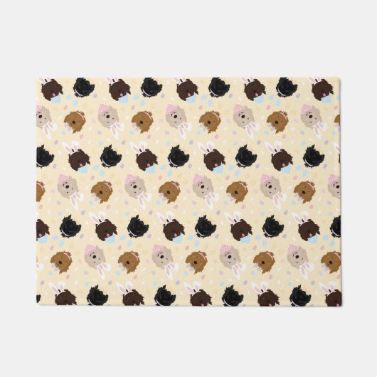 Paashaas Goldendoodle Honden Deurmat (Voorkant)