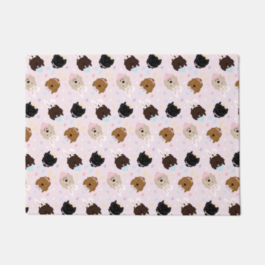 Paashaas Goldendoodle Honden Deurmat (Voorkant)