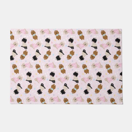 Paashaas Goldendoodle Honden Deurmat (Voorkant)